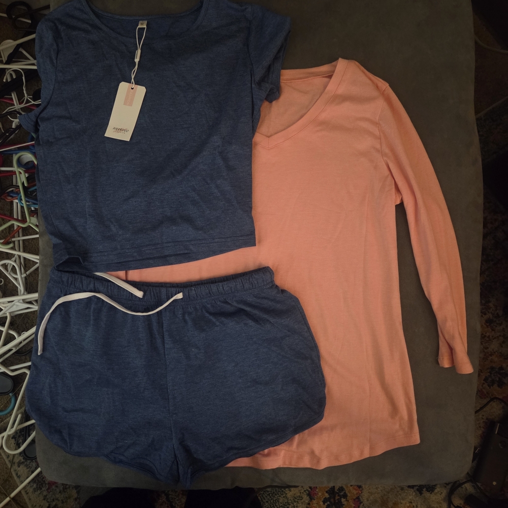 Aerie Navy and Coral  Set